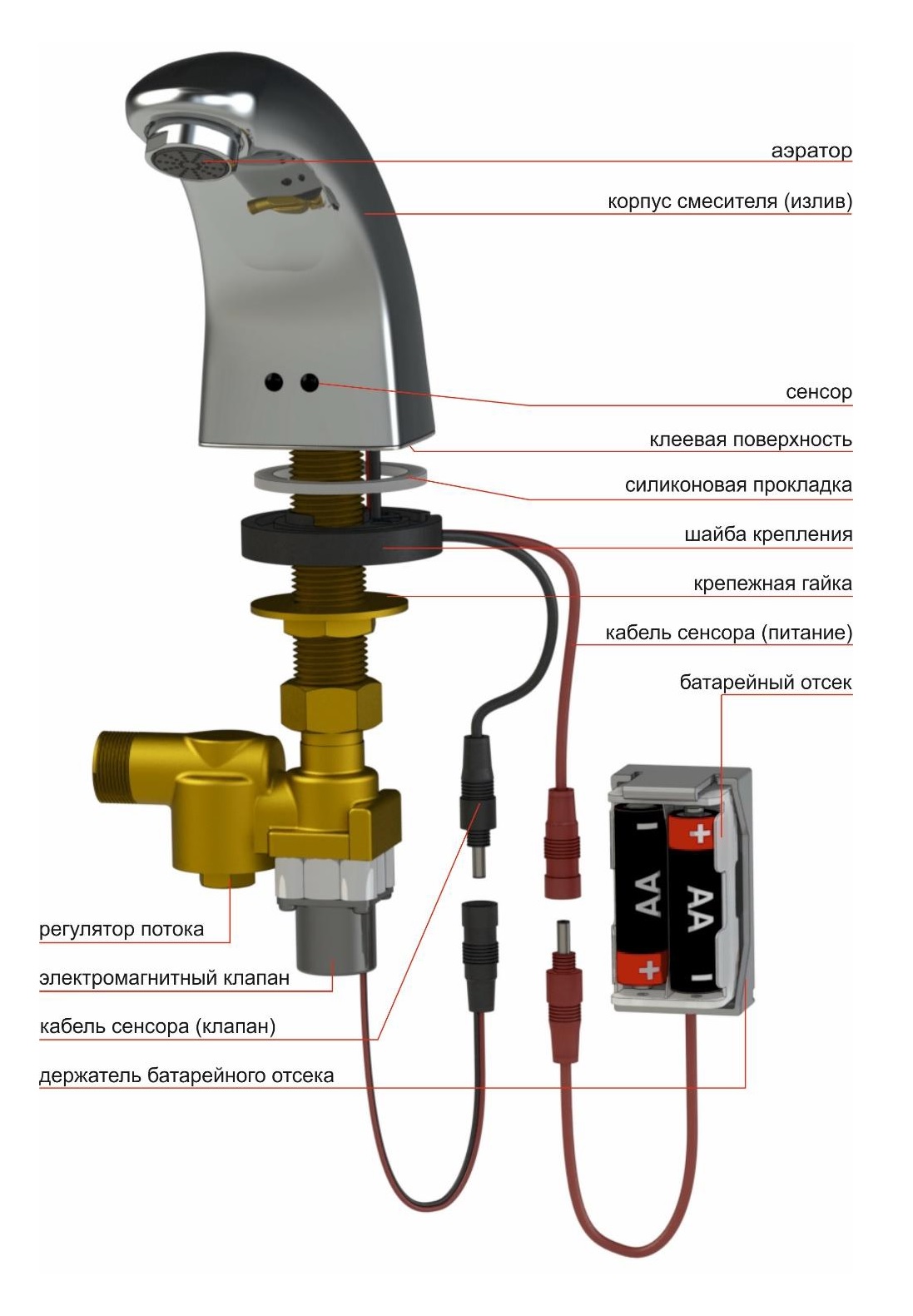 Автоматический смеситель KR5152V-DC